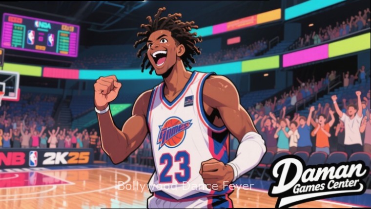 Bollywood Dance Fever - Story Mode Bollywood Dance Fever story mode screenshot showing character progression from small town to big city stages